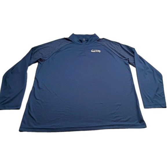 NFL Quarter Zip Pullover Jacket Seattle Seahawks Official Team Apparel 2XL - Picture 1 of 13